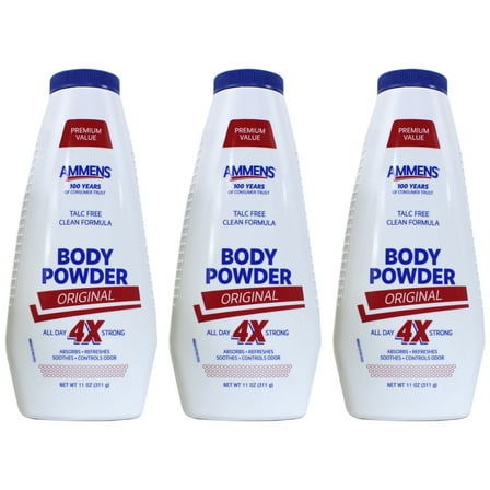 3 Pack - Ammens Powder Original 11oz Each
