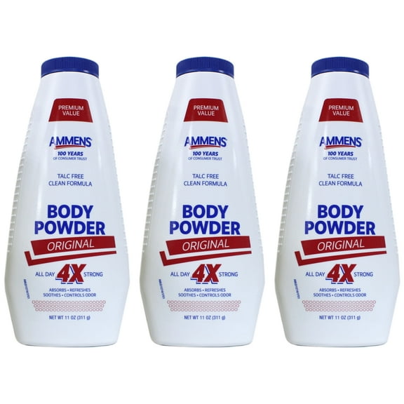 3 Pack - Ammens Powder Original 11oz Each