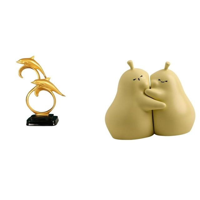 Figura de delfín,Colección de adornos de escritorio con figuras de delfines,sujetalibros decorativos,Sujetalibros decorativos para oficina,hogar,libros