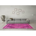 thumbnail image 3 of Ahgly Company Indoor Square Medallion Pink Traditional Area Rugs, 7' Square, 3 of 4