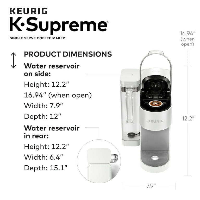  Keurig® K-Supreme Single Serve K-Cup Pod Coffee Maker,  MultiStream Technology, White: Home & Kitchen