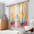 thumbnail image 2 of Yayeee Window Curtains Light Filtering 63"x52" Grommet Panel Pair Home Living Room Decor, Goldfish, 2 of 7
