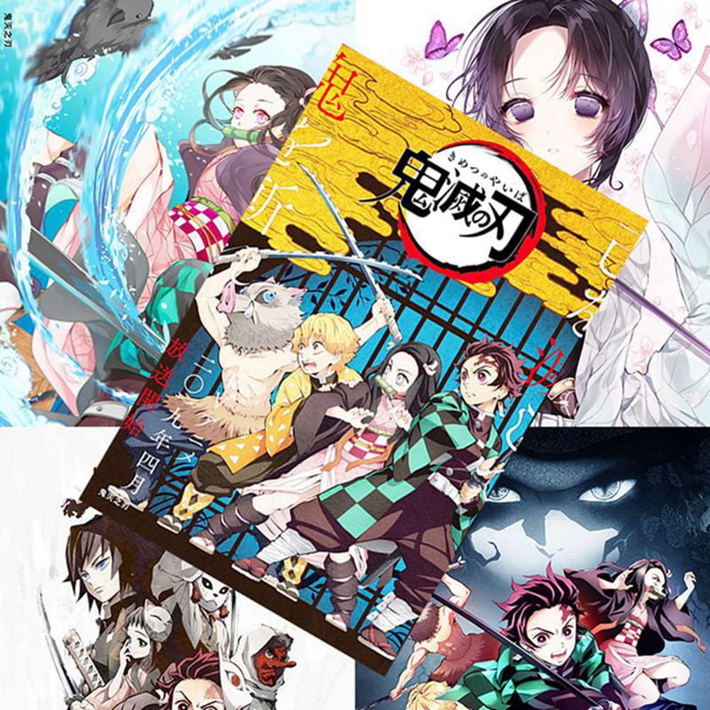 Demon Slayer Poster 8pcs Kimetsu No Yaiba A3 Home Decor Posters Anime Fan Gift