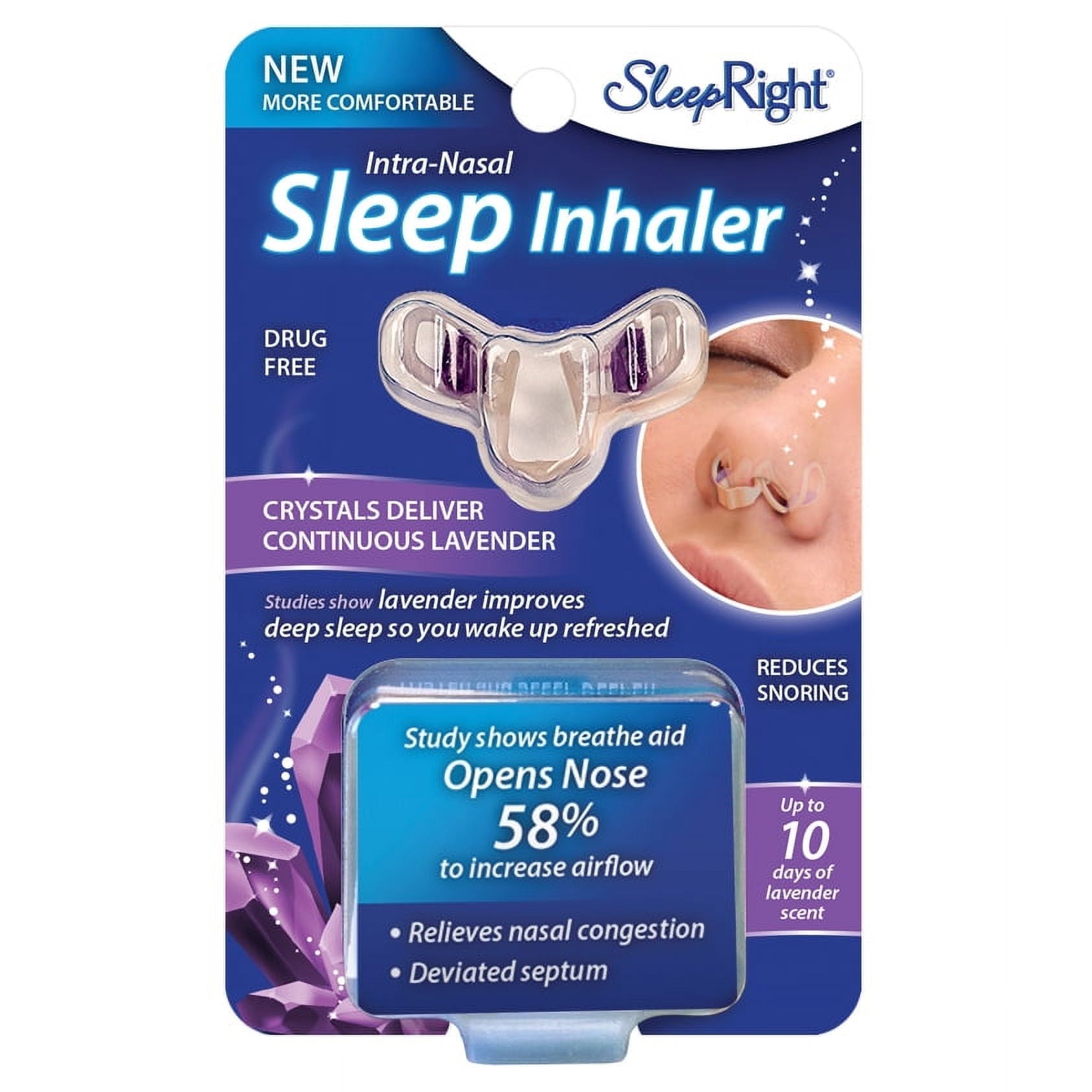 SleepRight Intra-Nasal Sleep Inhaler, Lavender, 1-Count, One Size (03507)