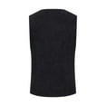 thumbnail image 4 of Fashion YLSDY Men's Suede Leather Suit Vest V Neck Cowboy Vest Vintage 5 Snaps Western Vests Casual Waistcoat for Wedding Prom Black M, 4 of 8