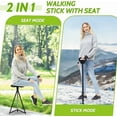 thumbnail image 3 of Folding Walking Cane with seat for Men & Women,2-in-1 Adjustable Portable Cane Chair,Walking Stick with Seat for Seniors & Adults,Crutches Stool with Carry Bag for Hiking Traveling, 3 of 8