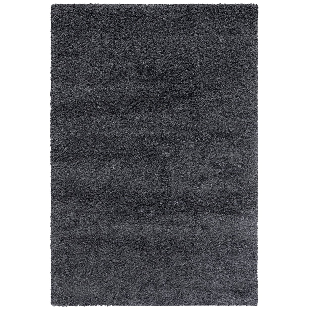 SAFAVIEH Santa Monica Chelsey Solid Shag Runner Rug, Dark Grey, 2'3" x 7'