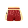 thumbnail image 2 of Hansber Boys Muay Thai Fight Shorts Sequins MMA Kickboxing Grappling Training Bottoms Combat Sport Shorts Red 10, 2 of 3
