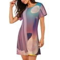 thumbnail image 2 of Naloa Dreamy Moonlit Window Print Women Nightgowns,Womens Loungewear,Short Sleeve Sleepwear,Comfy Ladies Nightdress, 2 of 6