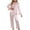#036-Pink, variant on Pajamas Set For Women Long Sleeve Sleepwear Soft Button Down Shirt with Long Pants Pj Lounge Sets S-XL