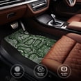 thumbnail image 4 of Uemuo Car Floor Mats - Green Snakeskin Pattern Carpet Floor Mats for Cars, Auto Accessories Front & Rear Car Floor Foot Mat Sets of 4 Pieces, 4 of 6
