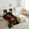 thumbnail image 3 of jejeloiu Abstract Fulid Art Bedding Comforter Set,Marble Desgin Twin Comforter Sets,Gold Glitter Print Bedding Set For Adults,Breathable Home Decor Reversible,2-Piece, 3 of 8