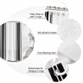 thumbnail image 6 of Black Striped Waterproof Fabric Shower Curtain,Modern White Striped Abstract Art Aesthetics Waterproof Fabric Shower Curtain for Bathroom Curtains Bathtubs Shower Curtains with 12 Hooks Long 72x78in, 6 of 8