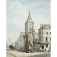 thumbnail image 2 of Auguste-Sébastien Bénard 15x18 Gold Ornate Wood Frame and Double Matted Museum Art Print Titled - Alexandre's Tour, Remains of Saint Victor Abbey (Corner Tower of Abbey Buildings). (1810), 2 of 4