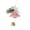 Pink, variant on Red Christmas Tree Wind Chime Hanging Ornament, Polyester Fabric With Golden Bell, Soft Tinkling Sound For Festive Atmosphere