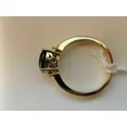 thumbnail image 3 of 2Ct Cushion Cut Simulated Blue Sapphire Solitaire Engagement Ring 14K Yellow Gold Plated, 3 of 5