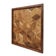 thumbnail image 5 of CONSDAN Wood Wall Decor | USA Grown Hardwood, Rustic Wooden Wall Art, Home Decorations for Living Room and Bedroom Aesthetic, Framed and Ready to Hang, Hexagon, 18" x 18", 5 of 6