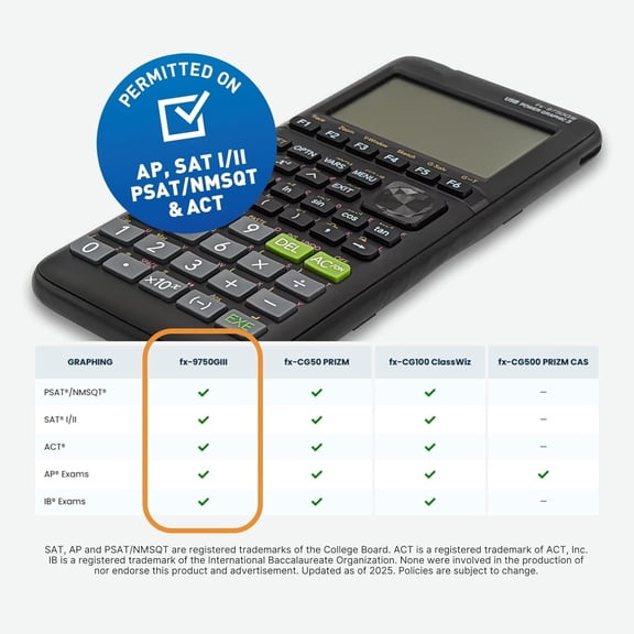 fx-9750GIII Graphing Calculator | Natural Textbook Display | Python Programming | Ideal for Exams, STEM & Advanced Math | White