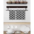 thumbnail image 3 of Black Rhombus Kitchen Dish Towels for Drying Dishes Set of 3, Retro Abstract Geometric Pattern Waffle Weave Microfiber Hand Tea Bathroom Towels Quick Dry & Absorbent Towel 15.7x23.6, 3 of 7