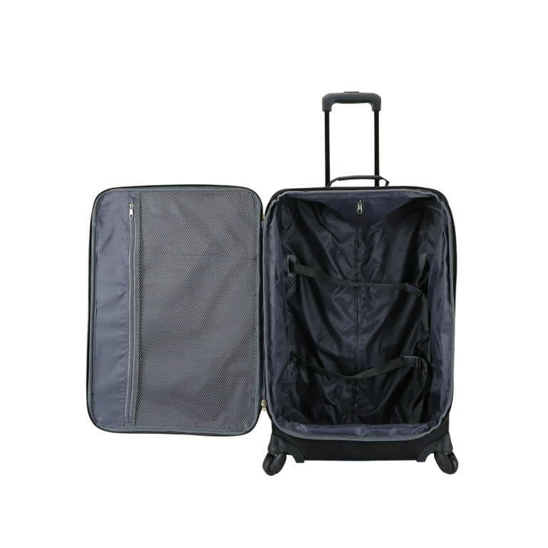 2-Piece PUICHE Jewel Vanity Case & Carry on Luggage Set - Black - Each