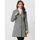 thumbnail image 3 of Abrigos largos de invierno con solapa con muesca y un solo pecho para mujer Gris Claro S, 3 of 6