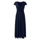 thumbnail image 5 of Vestido largo plisado con escote en V profundo para mujer: vestido de fiesta de noche con abertura y cintura alta, diseño estampado de poliéster, 5 of 5