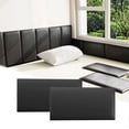 thumbnail image 1 of Headboard Umedol, paquete de 4 unidades, 20 x 40 cm, acolchado de pared 3D negro, 1 of 7