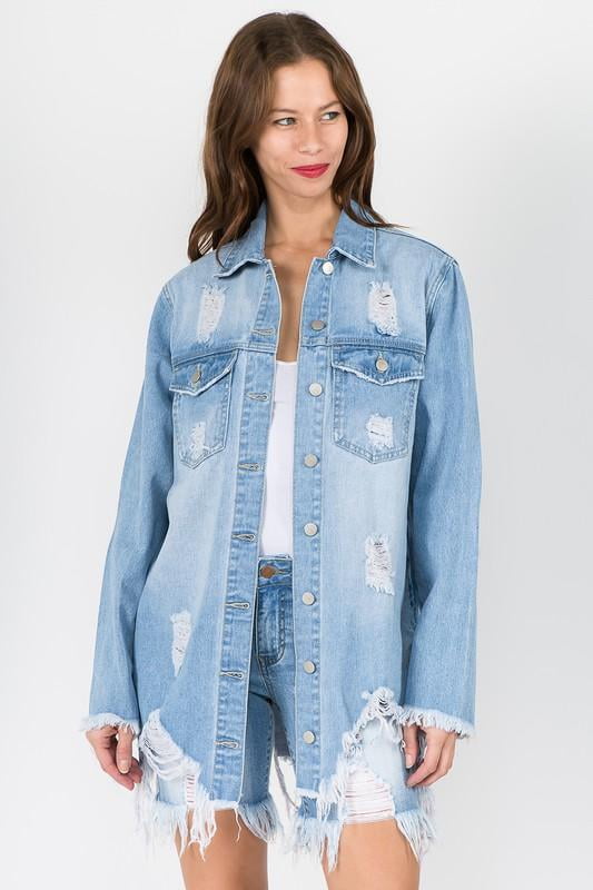 American Bazi Distressed Denim Shirt 