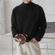 thumbnail image 3 of Suéter de punto de color sólido, jersey de cuello alto para hombre, ropa de hombre, jersey de cuello alto liso para negocios, calentado, overfit, barato, tendencia 2024 X, 3 of 5