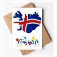 thumbnail image 1 of Map Iceland Flag Pattern Wedding Cards Congratulations Greeting Envelopes, 1 of 3