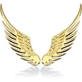 thumbnail image 1 of 3D Wings Stickers (1 Pair) Gold Metallic Auto Metal Sticker Car Accessories, 1 of 6