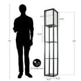 thumbnail image 3 of Bestco Floor Lamp with Storage Shelves Fabric Shade Minimalist Black for Living Room, 3 of 10