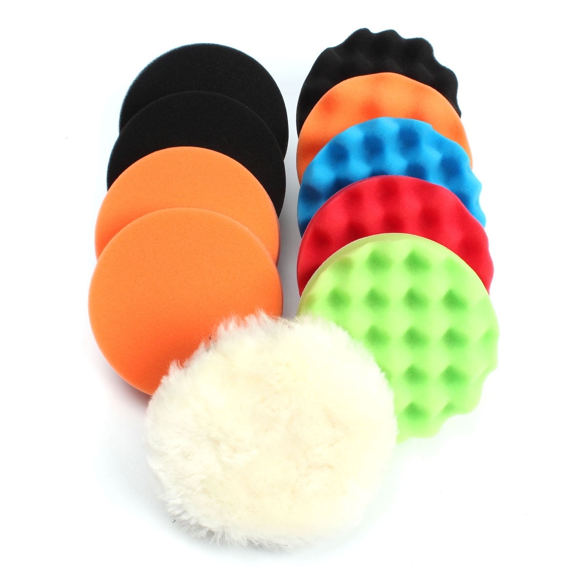 Car Buffing Pads Polishing Sponge Buffer Set Waxing Foam Polisher Kit for Drill
