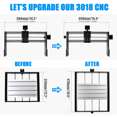 thumbnail image 3 of 4x CNC 3018 Pro Upgrade Kit Extension Kit for 3018 to 3040 Compatible for 3018 Pro CNC Engraving Milling Machine, 3 of 7