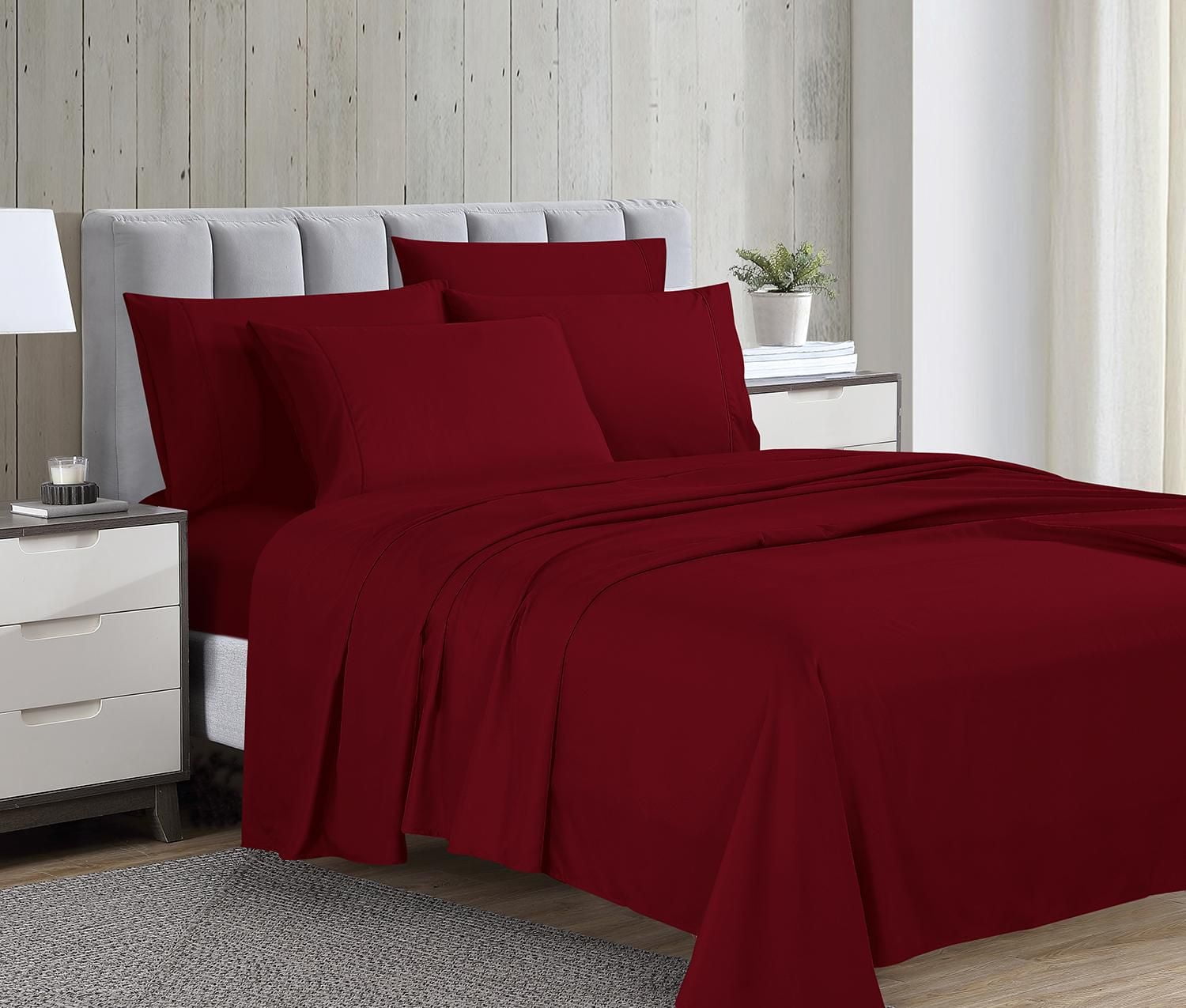 Grey Label 1800 Series Microfiber Sheet Set with Bonus Pillowcases