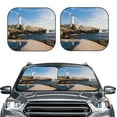 thumbnail image 2 of Cauagu Lighthouse Print Car Front Windshield Sun Shade,Foldable Anti-UV Car Sunshade for Front Window for Most Vehicles-Large, 2 of 6