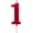 Number 1, variant on Red Birthday Candles 2 Candle 2nd Two Cake Bady Roman Numberal Cool Number Candle No 20 21 22 23 25 24 26 28 27 29