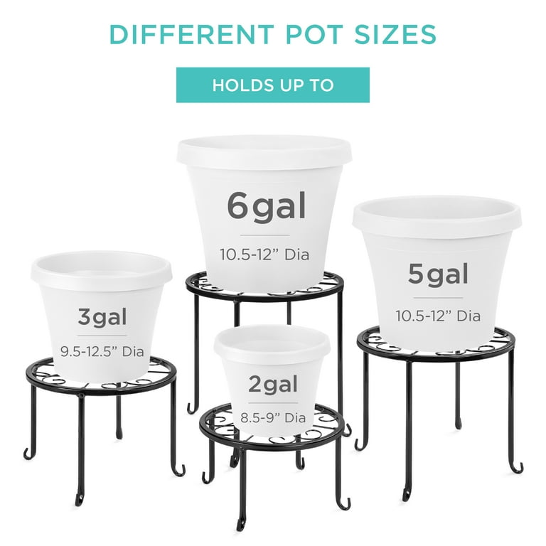 Best Choice Products Set of 4 Indoor Outdoor Metal Plant Stands, Flowerpot Holders for Home & Garden w/Starburst Design Best Choice Products Set of 4 Indoor Outdoor Metal Plant Stands, Flowerpot Holders for Home & Garden w/Starburst Design