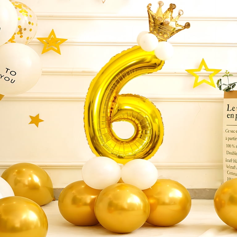9-Piece Gold Baseball Themed Foil Balloons Kit – Perfect For 6th Birthday Decorations