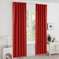 thumbnail image 7 of Deconovo True Red Blackout Curtains for Kitchen Back Tab and Rod Pocket Curtain Panels Window Treatments 38x45 inch 2 Panels, 7 of 7