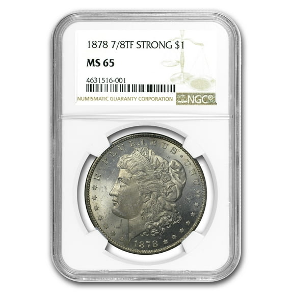 1878 Morgan Dollar 7/8 TF MS-65 NGC (Strong) (Toned)