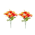 thumbnail image 2 of Artificial Silk Hibiscus Flowers Bouquet Faux Tropical Floral Stems for Living Room Table Vase Centerpiece, 2 of 7