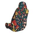 thumbnail image 3 of Picia Berries and Flowers Print Waterproof Sweating Car Seat Cover for Post Gym Workout, Running, Beach and Hiking, Universal Fit Anti-Slip Bucket Seat Protector, 3 of 5