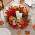 thumbnail image 6 of Fall Wreath,Halloween Wreath,Fall Wreaths For Front Door,Thanksgiving Wreaths,Autumn Pumpkin Wreaths,For Indoor Outdoor Thanksgiving Harvest Festival Celebrations, 6 of 7