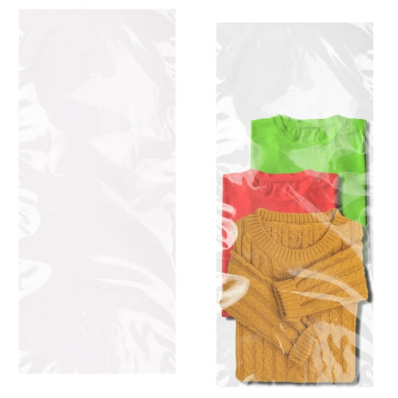 Clear Packing Bags, Open Top Poly Mailers, 1000 Count, 12 x 30 in