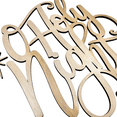 thumbnail image 2 of Krafty Supply 1/4" Birch Wood O Holy Night Wood Words Cutout | Merry Christmas wood | Christmas wreath | Christmas Door hanger | Wood Shapes | 18", 2 of 4