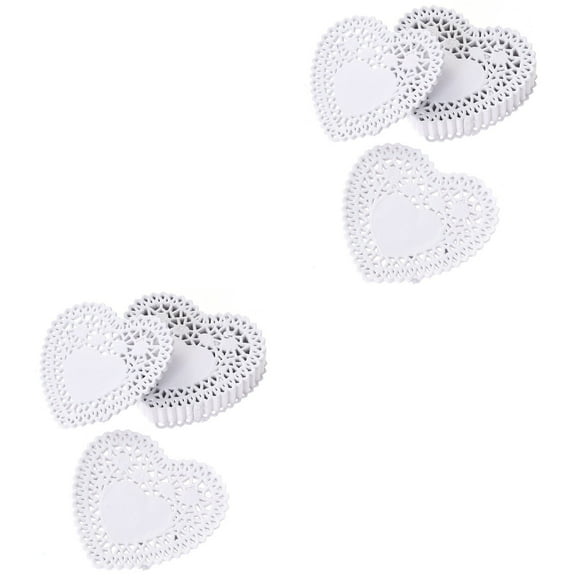 GOOHOCHY Lace Food Doilies White Oil Proof For Diy Crafts 500Pcs 4Inch