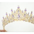 thumbnail image 6 of Purple Crystal Tiaras & Crowns for Women - Bridal Wedding Tiara Royal Queen Crown Princess Tiara, Quinceanera Coronas - For 15th Birthday, Pageant Halloween Costume, 6 of 9