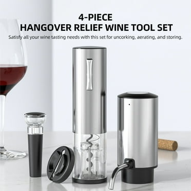 ,With Bottle Opener And Wine Stopper Wine Stopper Usb Decanter Pump With Cutter And Wine Aerator Cutter And With Aerator Cutter 4-in-1 Set With Opener 4-in-1 Set Wine Opener 4-in-1