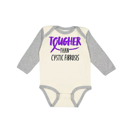 

Inktastic Tougher than Cystic Fibrosis Gift Baby Boy or Baby Girl Long Sleeve Bodysuit